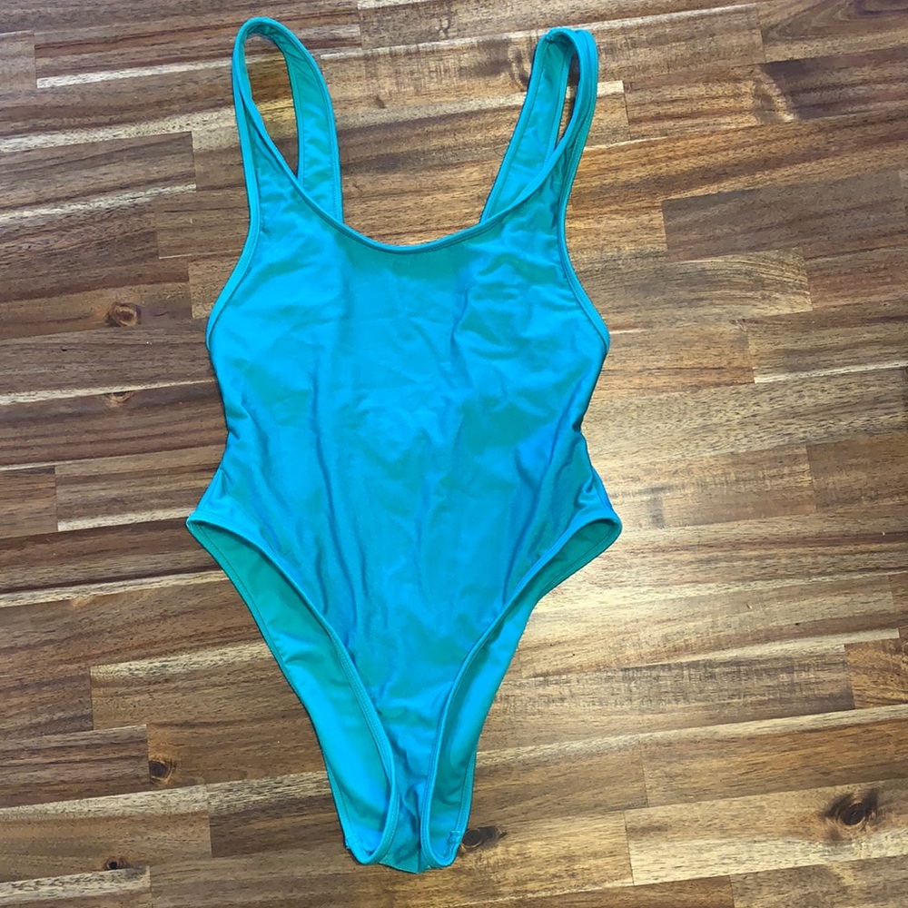 Forever 21 Teal One-Piece Swimsuit Size Small